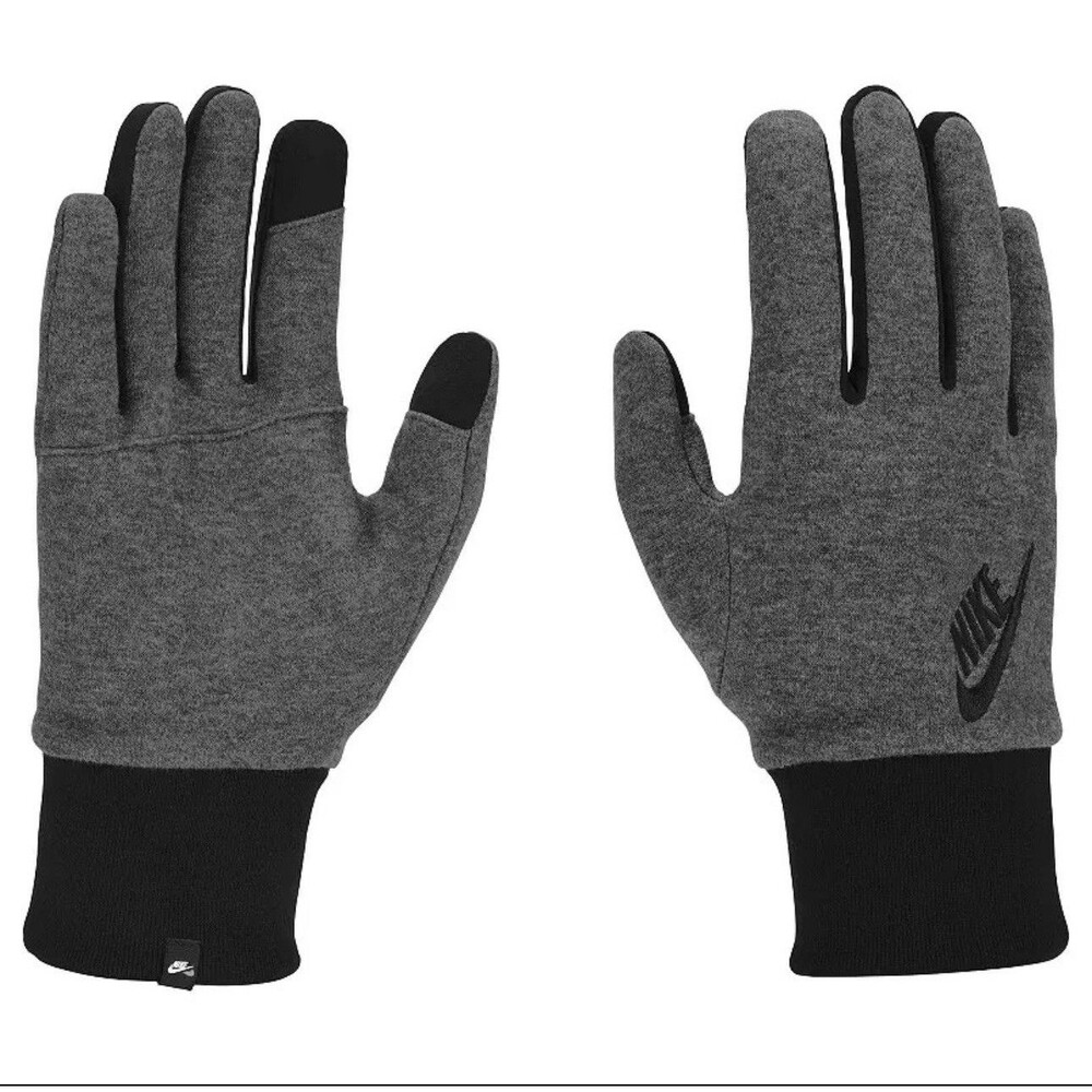 Nike Club Fleece 2.0 Winter Touchscreen Gloves Men's Size Large Gray Black NWT